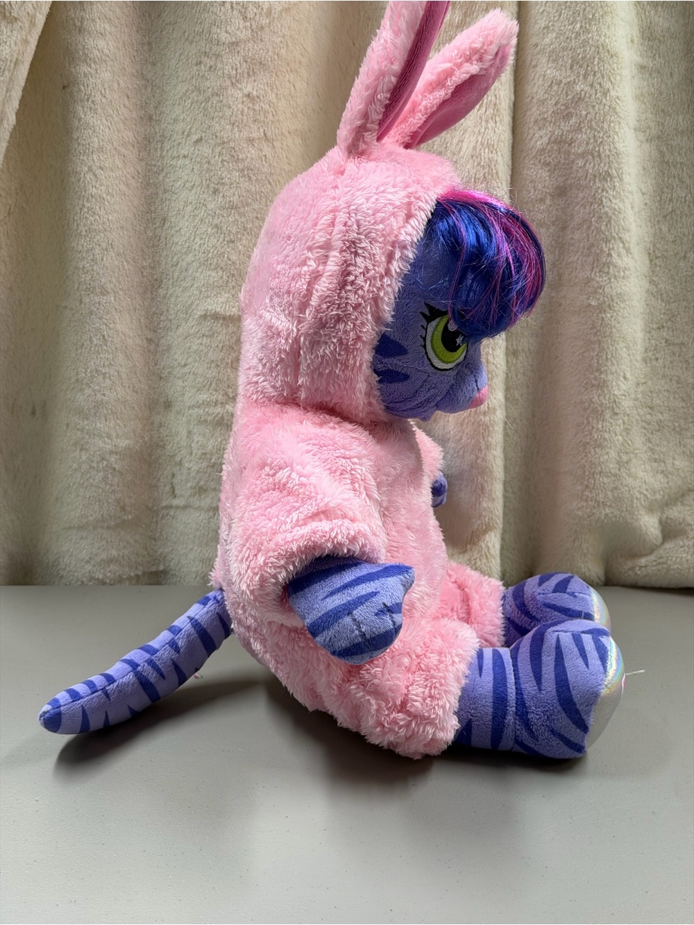 Build a Bear Plush Purple Bunny Plush Toy Cat Pink Costune - Picture 4 of 7